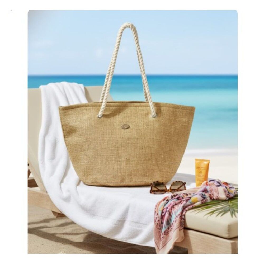 Cappelli Straworld Large Tote Gold Raffia Beach Bag Travel Purse Shoulder Bag